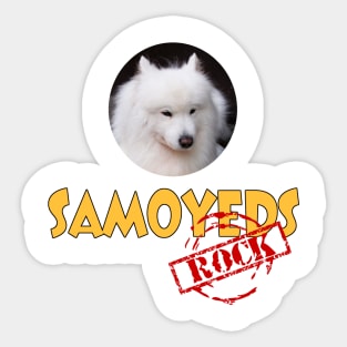 Samoyeds Rock! Sticker